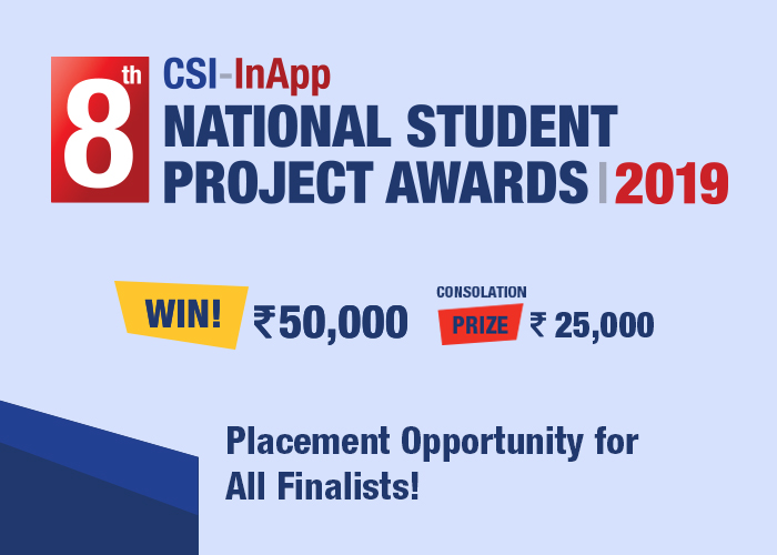 8th CSI InApp National Student Project Awards 2019