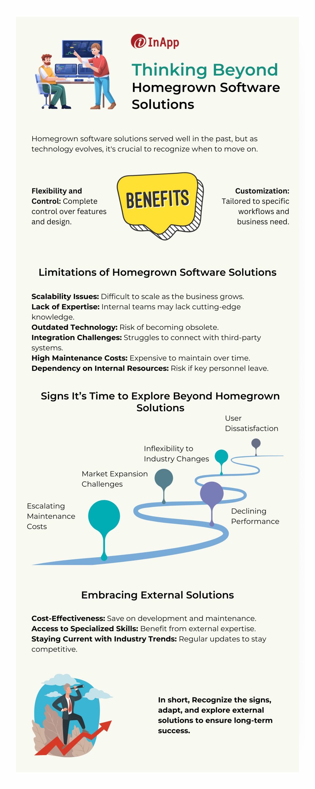 Short Infographics - The Right Time to Think Beyond Homegrown Software Solutions