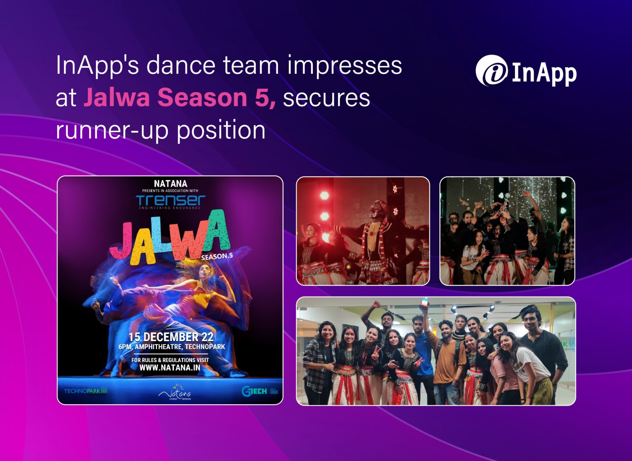 InApp’s dance team impresses at Jalwa Season 5, secures runner-up position