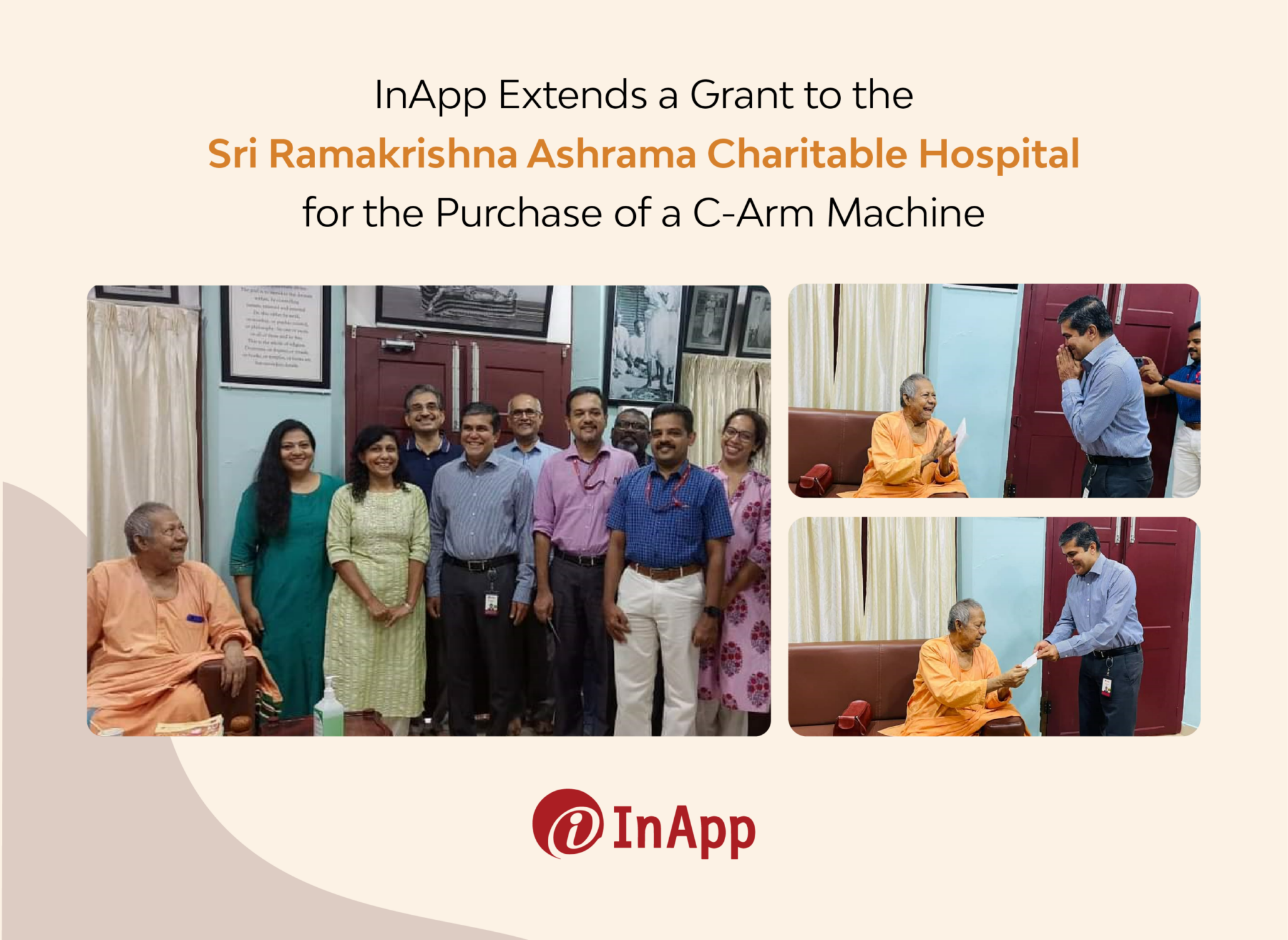 InApp Extends a Grant to the Sri Ramakrishna Ashrama Charitable Hospital for the Purchase of a C-Arm Machine