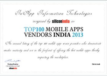 SiliconIndia ranks InApp among the Top 100 Mobile App Vendors in India